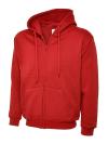 UC504 Adults Classic Fill Zip Hooded Sweatshirt Red colour image